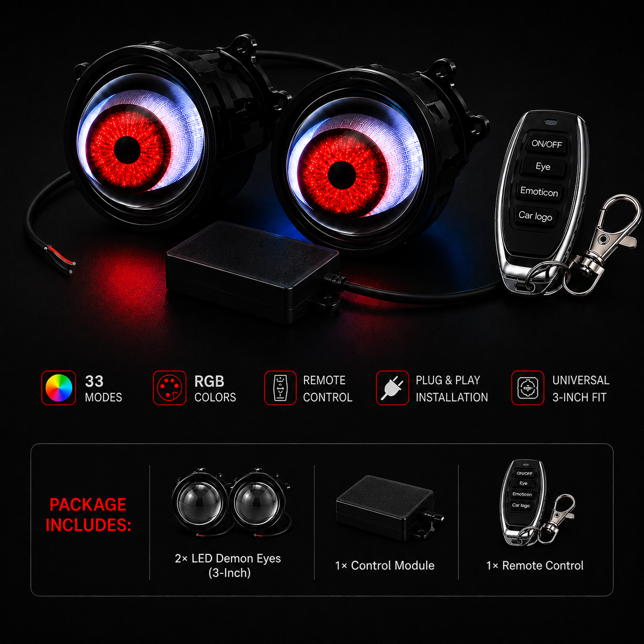 Neon Blink™- RGB Headlight Eyes